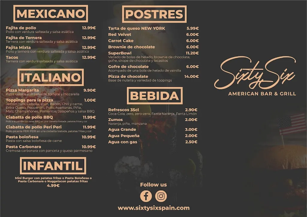 Menu_SixtySix American Bar & Grill_Torre-Pacheco_image_4