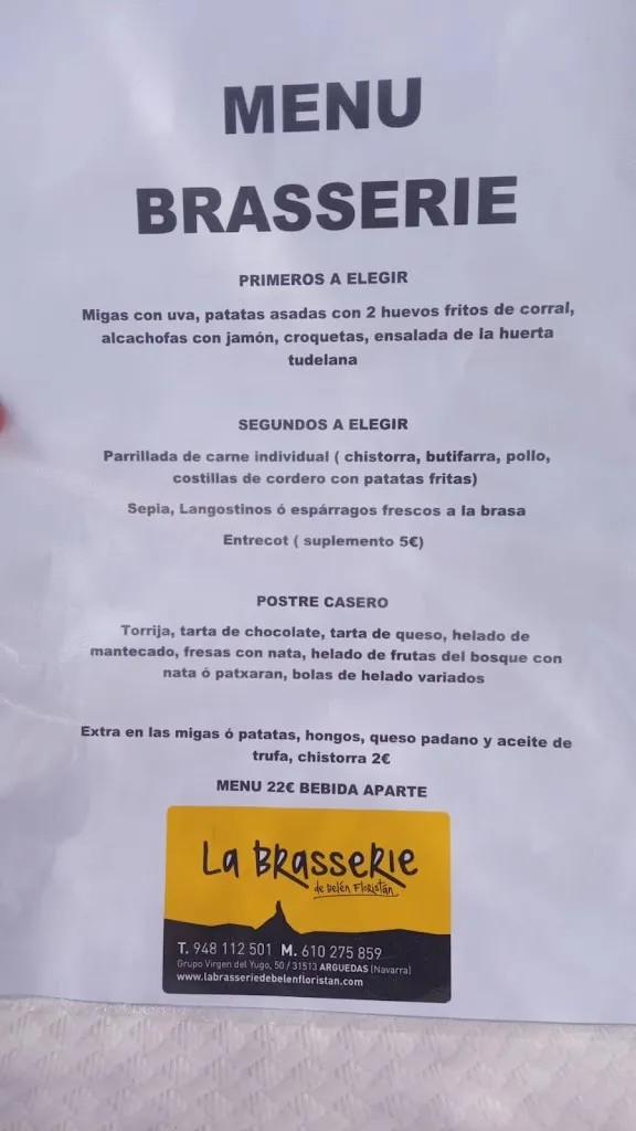 Menu_La Brasserie de Belén Floristán_Arguedas_image_1
