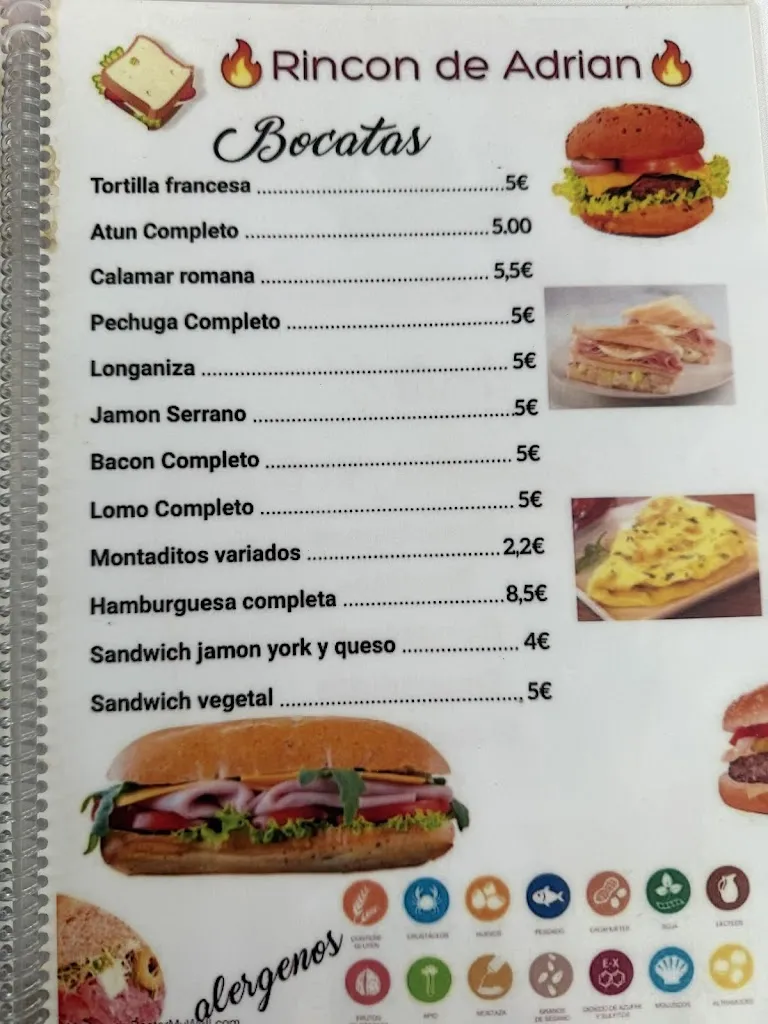 Menu_Rincón de Adrián Cafetería-Bar._Pilar de la Horadada_image_4