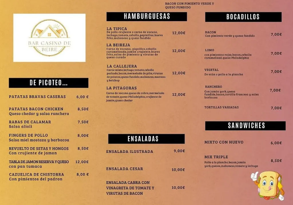 Menu_Bar casino de Beire_Beire_image_1