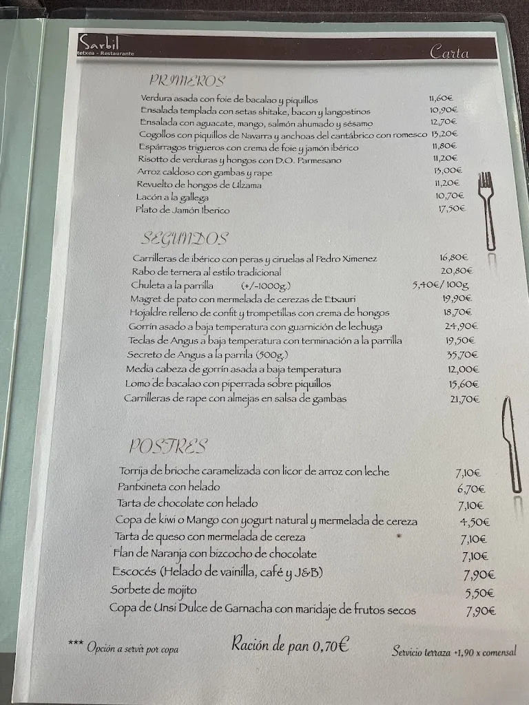 Menu_Restaurante Sarbil_Belascoáin_immagine_1