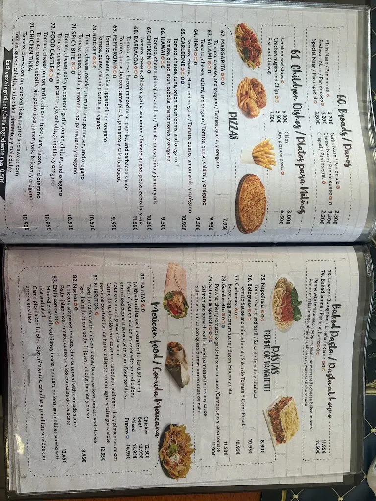 Menu_Food Castle Restaurant -Best Indian Mexican Restaurant_Pilar de la Horadada_image_4