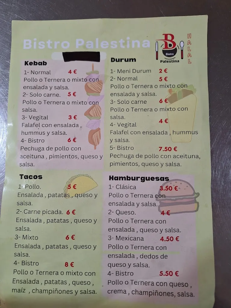 Menu_Restaurante Bistro Palestina_Berriobeiti_image_1