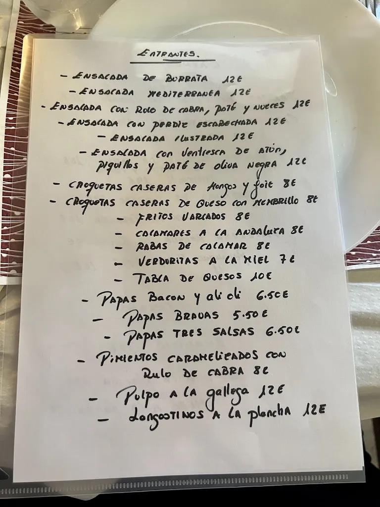 Menu_Restaurante Rincón del torero_Buñuel_image_1