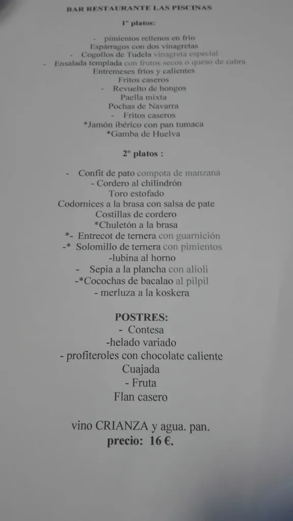 Menu_Bar Restaurante Las Piscinas de Cadreita_Cadreita_image_1
