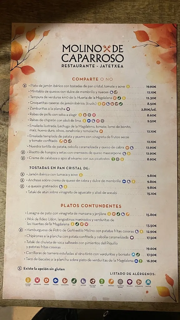 Menu_Molino de Caparroso_Caparroso_image_2