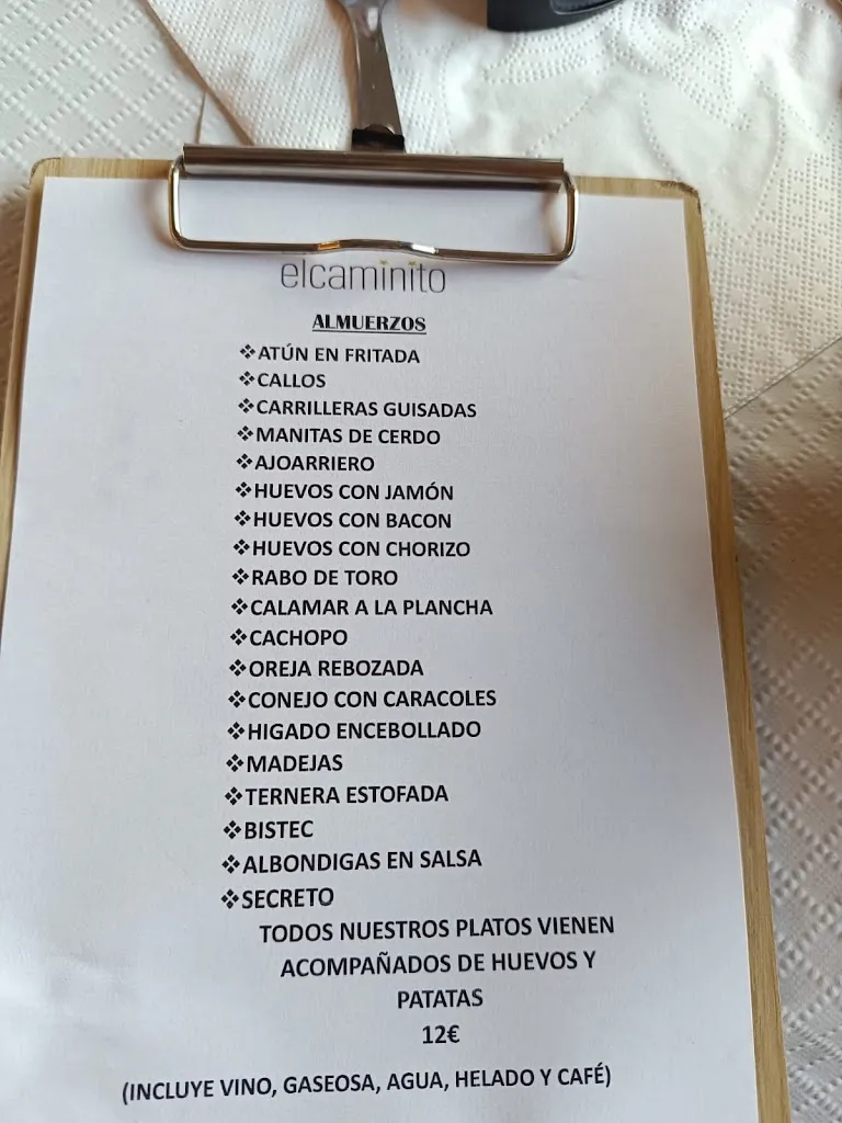 Menu_El Caminito_Cascante_image_1