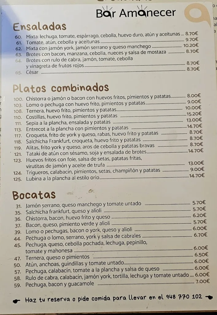 Menu_Bar Amanecer_Castejón_image_1