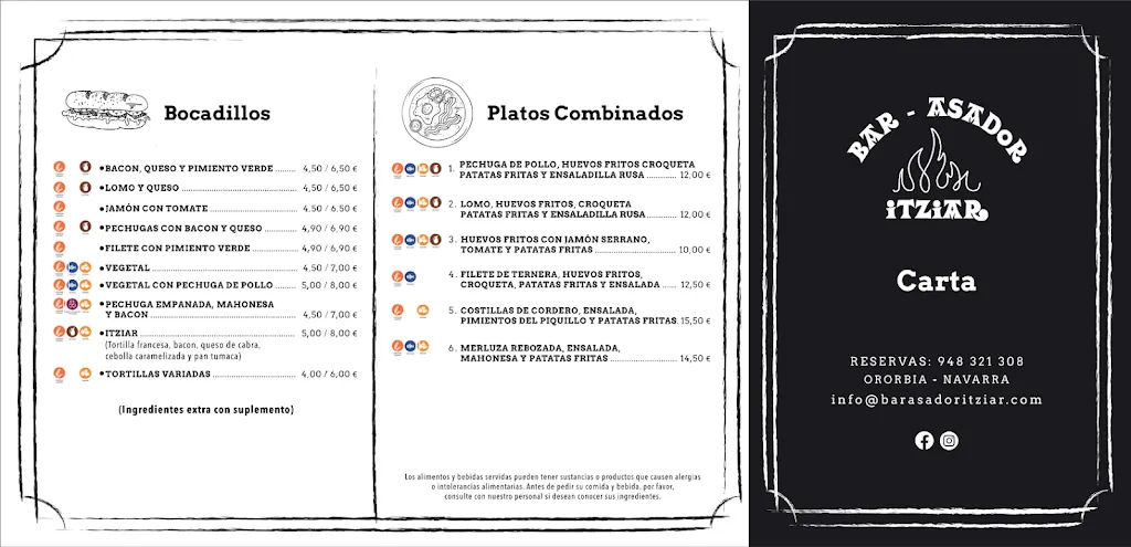 Menu_Bar Asador Itziar_Cendea de Olza/Oltza Zendea_image_1