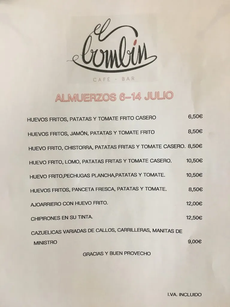 Menu_Restaurante Café Bar El Bombín_Burlata_image_1