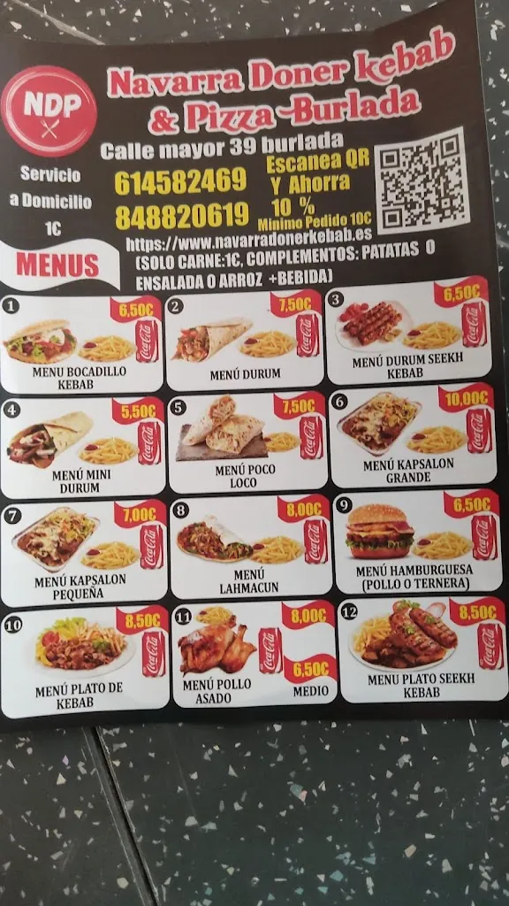 Menu_Navarra Doner Kebab & Pizza Burlada_Burlata_image_1