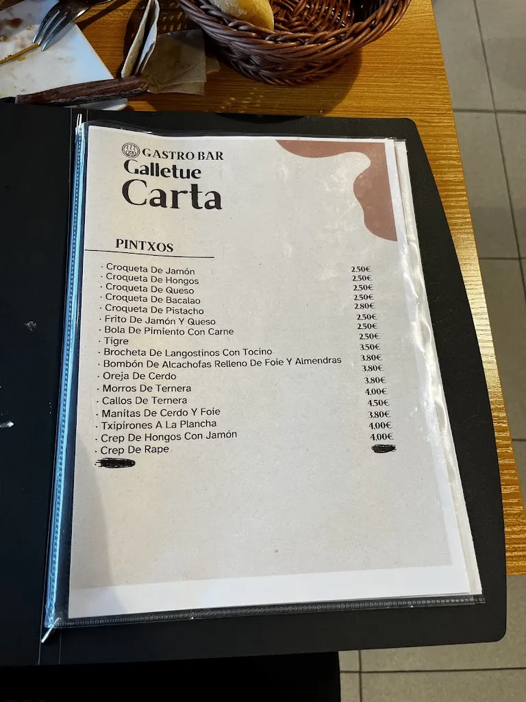 Menu_GALLETUÉ. Bar Casa Cultura Burlada_Burlata_image_1