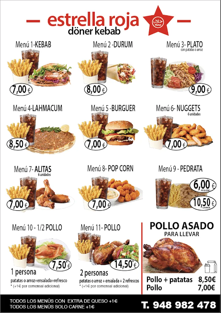 Menu_ESTRELLA ROJA DONER KEBAB Y POLLOS ASADO BURLADA_Burlata_image_2