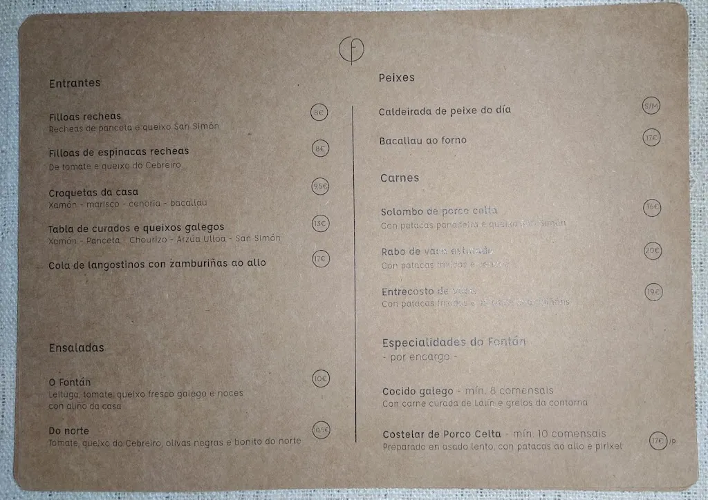 Menu_O Fontán Restaurante_Cabana de Bergantiños_image_1