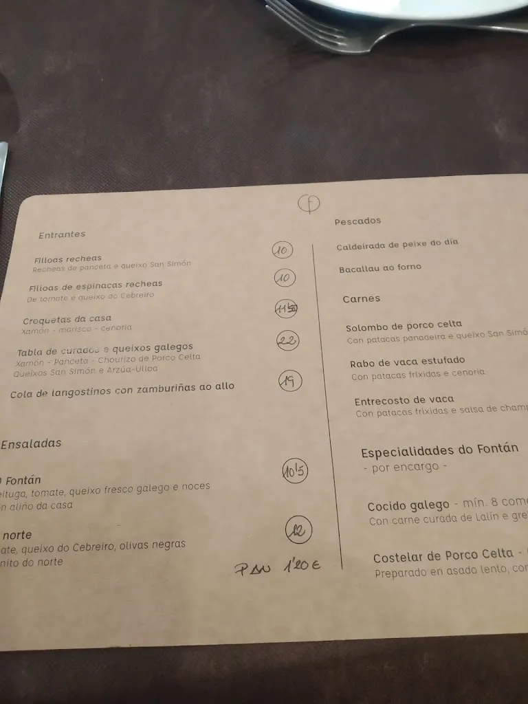 Menu_O Fontán Restaurante_Cabana de Bergantiños_image_2