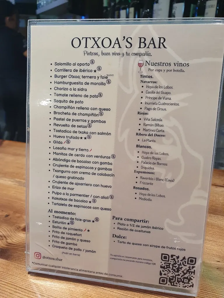 Menu_Otxoa's Bar_Barañáin_image_2