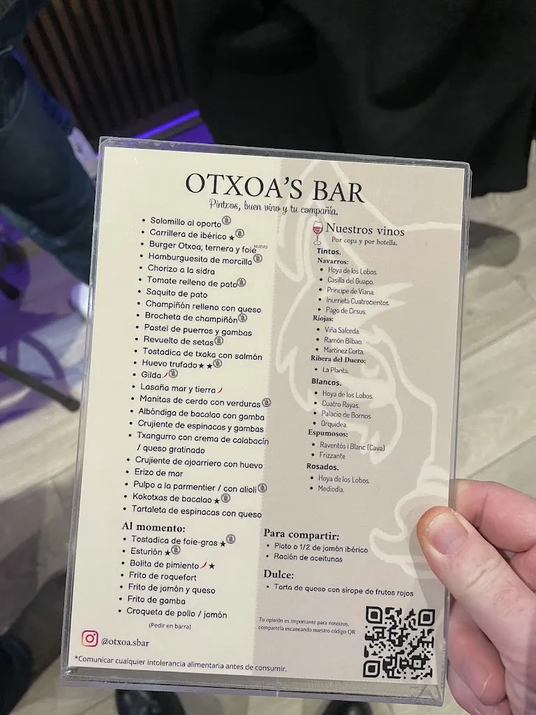Menu_Otxoa's Bar_Barañáin_image_3