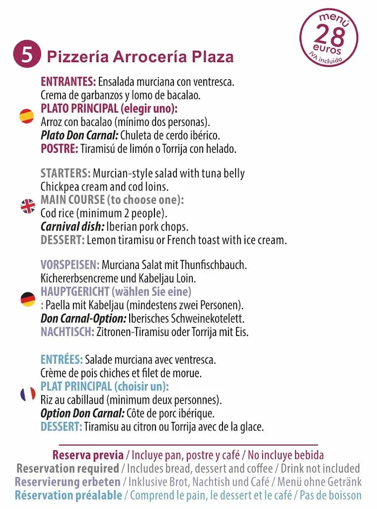 Menu_Pizzería Arrocería Plaza_Pilar de la Horadada_image_2