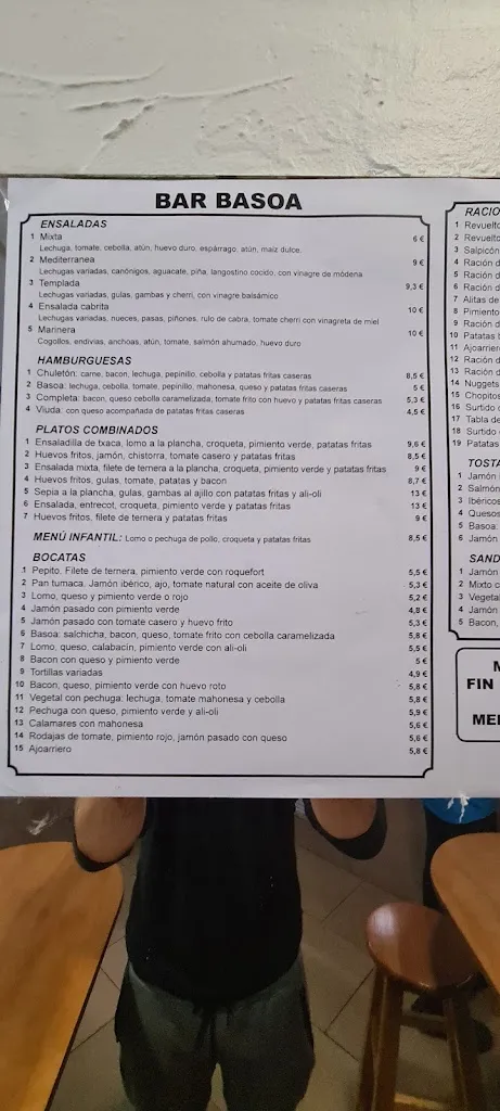 Menu_Bar Basoa_Barañáin_image_3