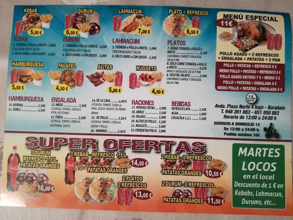 Menu_Pizzería Napoli Doner Kebab_Barañáin_image_4