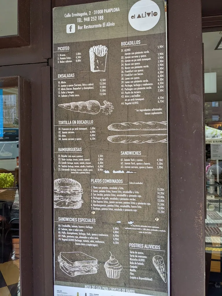 Menu_El Alivio Bar_Barañáin_image_1
