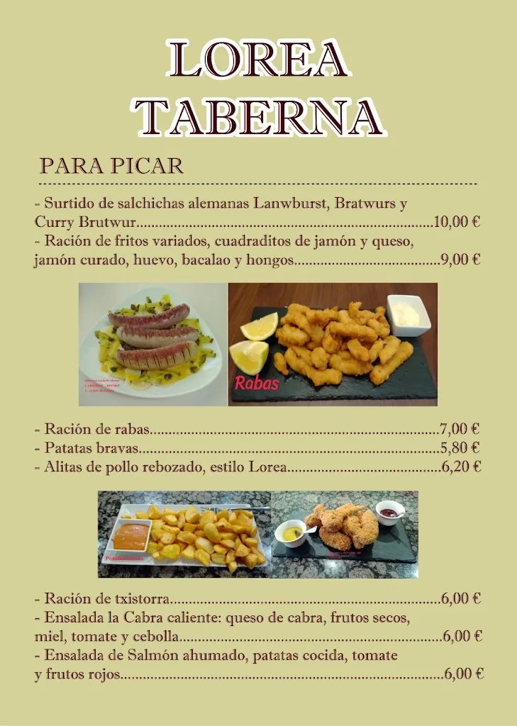 Menu_Lorea Taberna_Barañáin_immagine_2