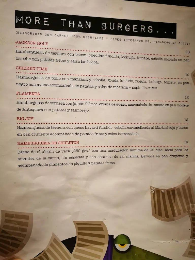 Menu_More than Burgers_Barañáin_image_1