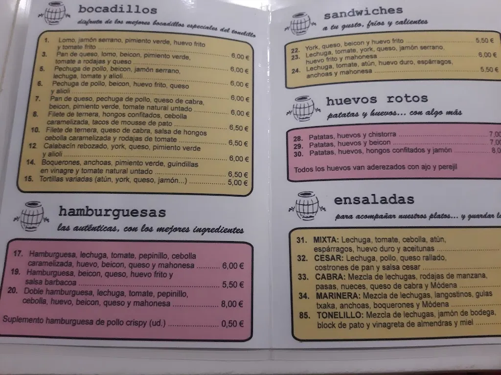 Menu_Cafetería Restaurante El Tonelillo_Cintruénigo_image_3