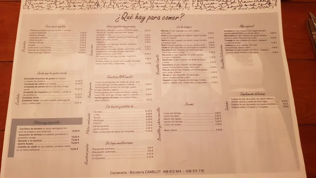 Menu_Camelot Jatetxea_Cintruénigo_image_4