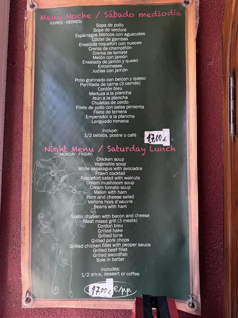 Menu_Mesón El Prado_San Miguel de Salinas_immagine_1