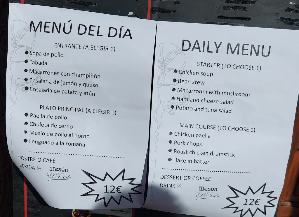 Menu_Mesón El Prado_San Miguel de Salinas_immagine_3