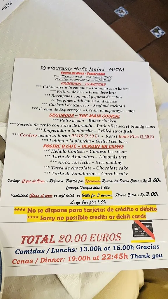 Menu_Restaurante Doña Isabel_San Miguel de Salinas_image_3
