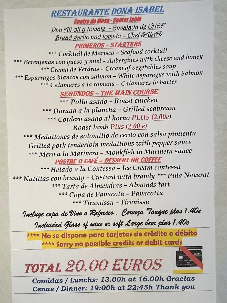 Menu_Restaurante Doña Isabel_San Miguel de Salinas_image_4