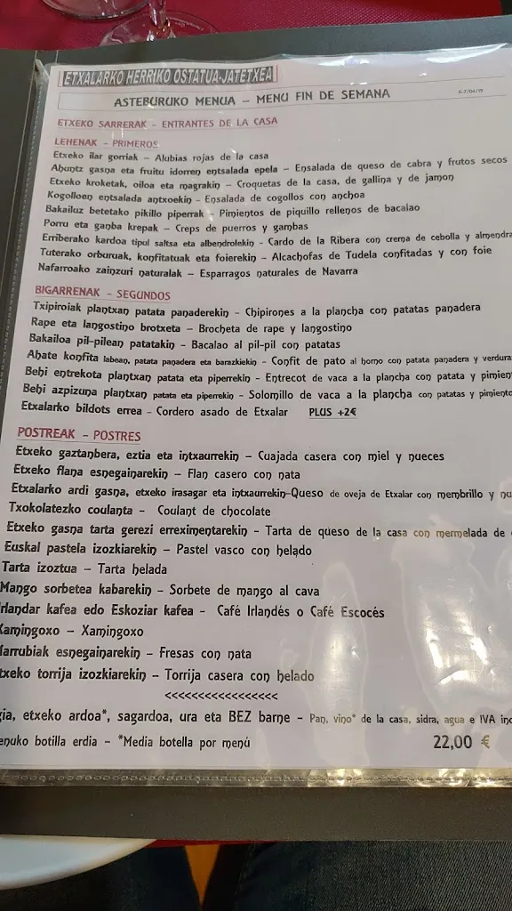 Menu_Etxalarko Herriko Ostatua - Herriko Ostatua de Etxalar_Etxalar_image_2