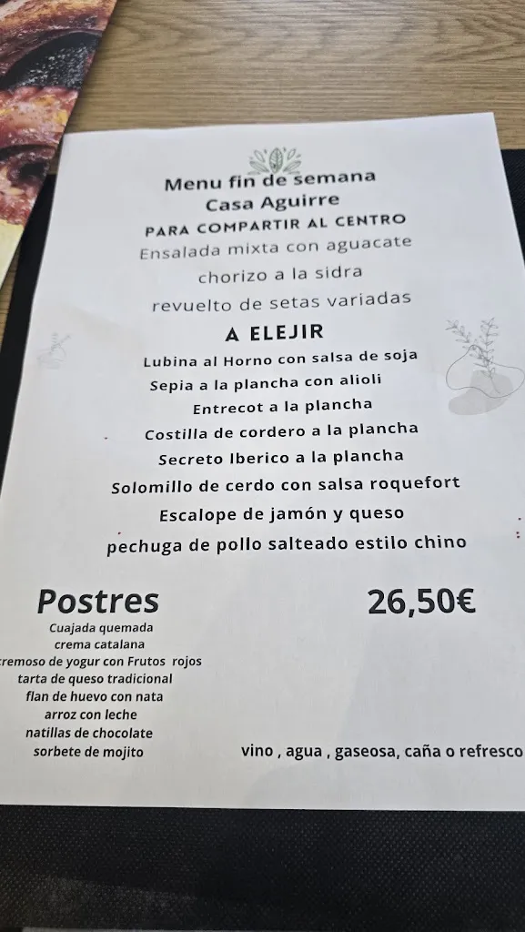 Menu_Aguirre jatetxea_Ezcabarte_image_2
