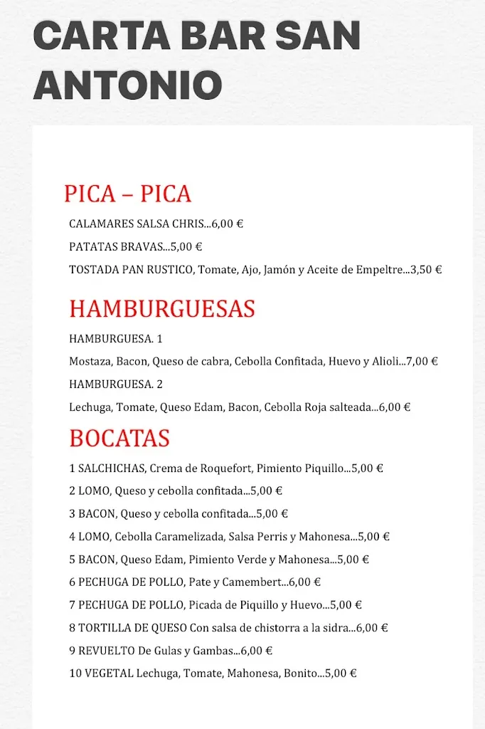 Menu_Bar San Antonio_Fitero_immagine_3