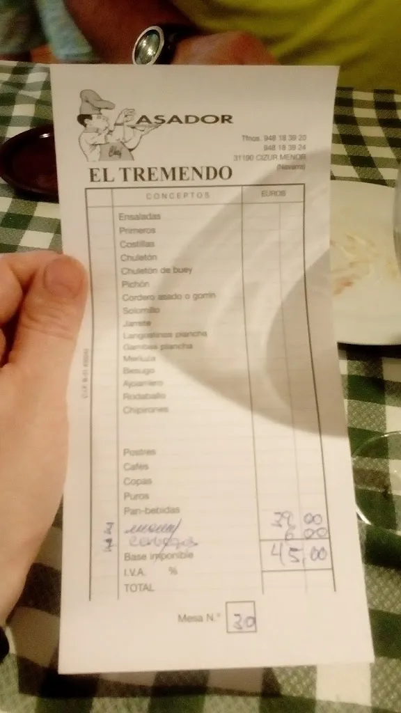 Menu_Asador El Tremendo_Cizur_image_4