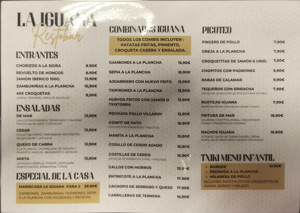 Menu_La Iguana Zizur Resto-bar_Cizur_image_1