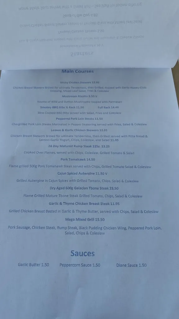 Menu_The Black Bull Bar & Restaurant_San Miguel de Salinas_image_2