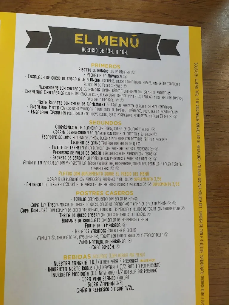Menu_La Tasca de Don José Itaroa_Huarte-Uharte_immagine_4