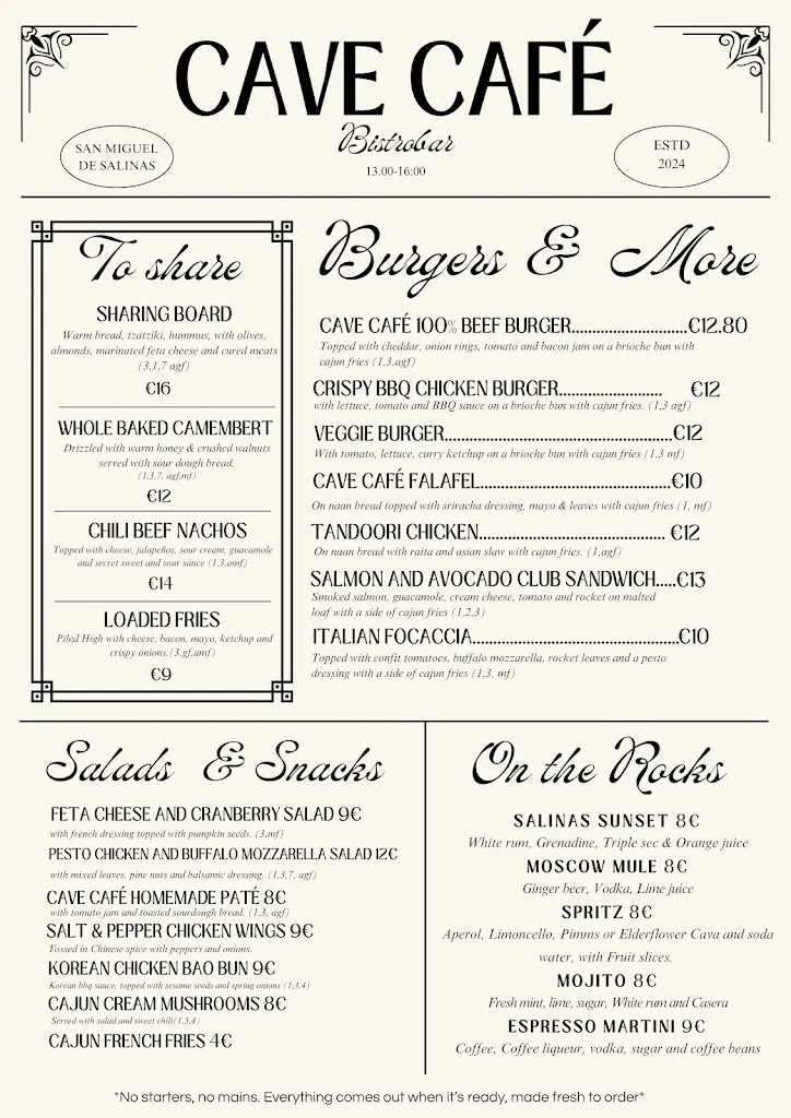 Menu_Cave Café BistroBar_San Miguel de Salinas_image_2