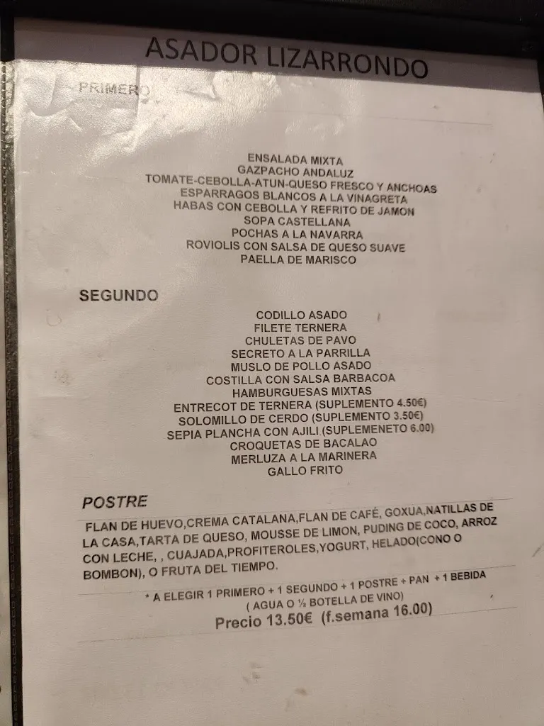 Menu_Asador LIZARRONDO_Lizoáin_image_1