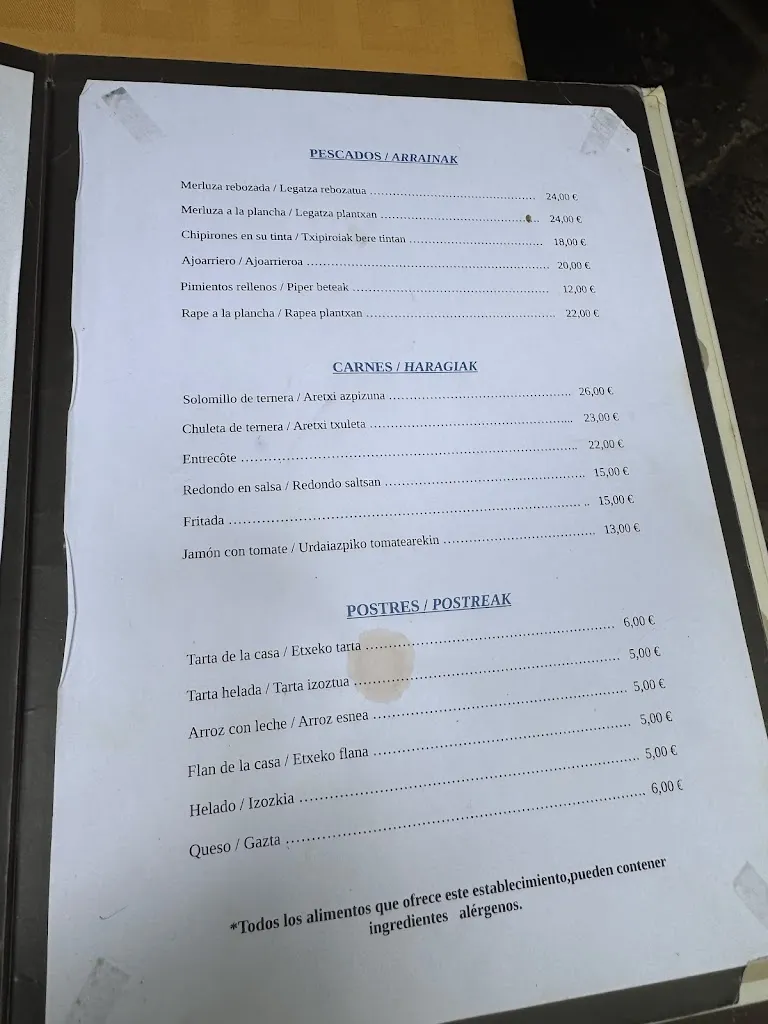 Menu_Kasino Jatetxea - Lesaka_Lesaka_image_1