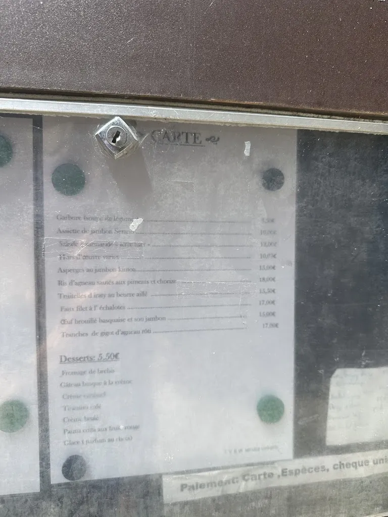 Menu_Restaurant Oillarburu_Luzaide/Valcarlos_image_1