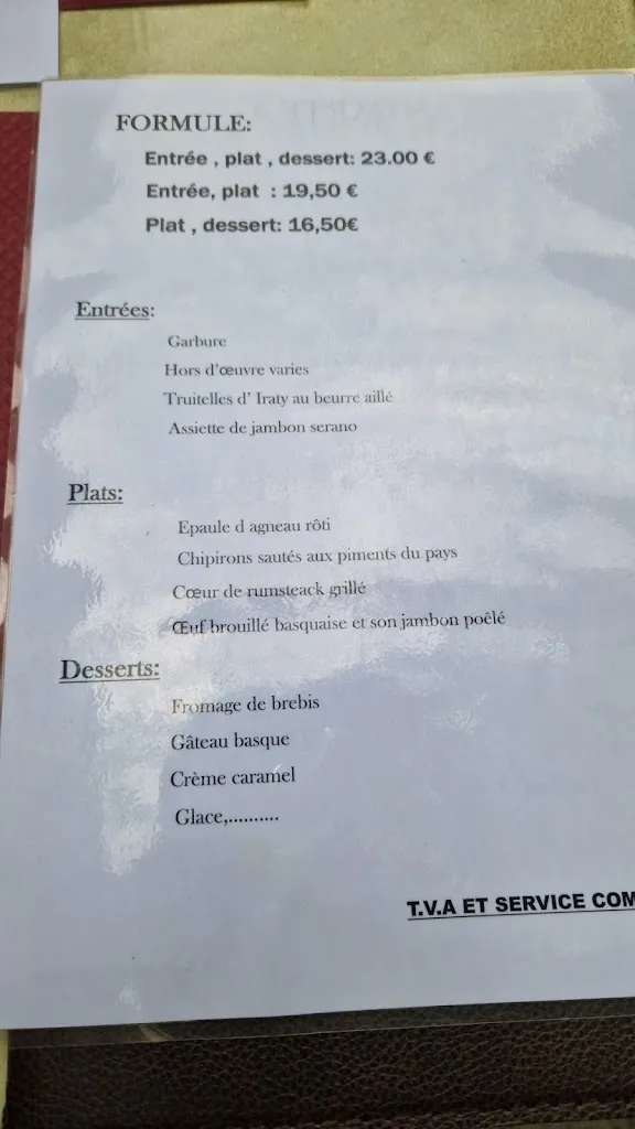 Menu_Restaurant Oillarburu_Luzaide/Valcarlos_image_2