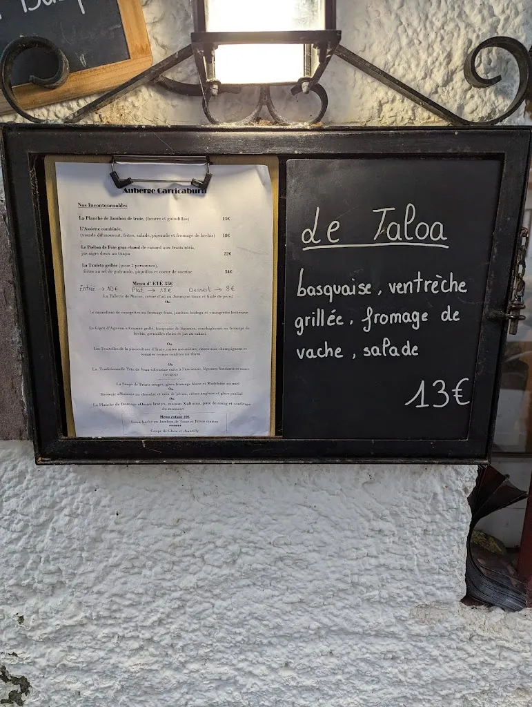 Menu_Auberge Carricaburu_Luzaide/Valcarlos_image_1