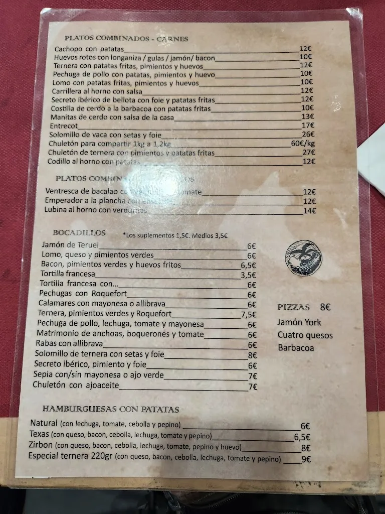 Menu_Cafetería Restaurante Zirbón_Monreal/Elo_image_1