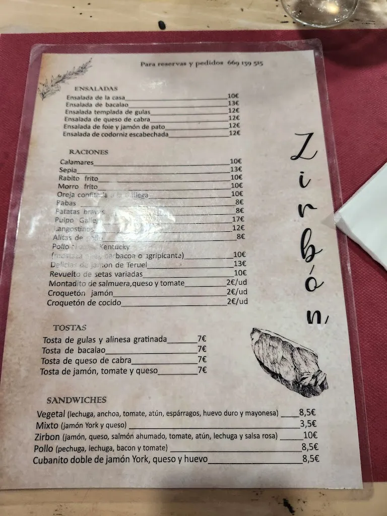 Menu_Cafetería Restaurante Zirbón_Monreal/Elo_image_2