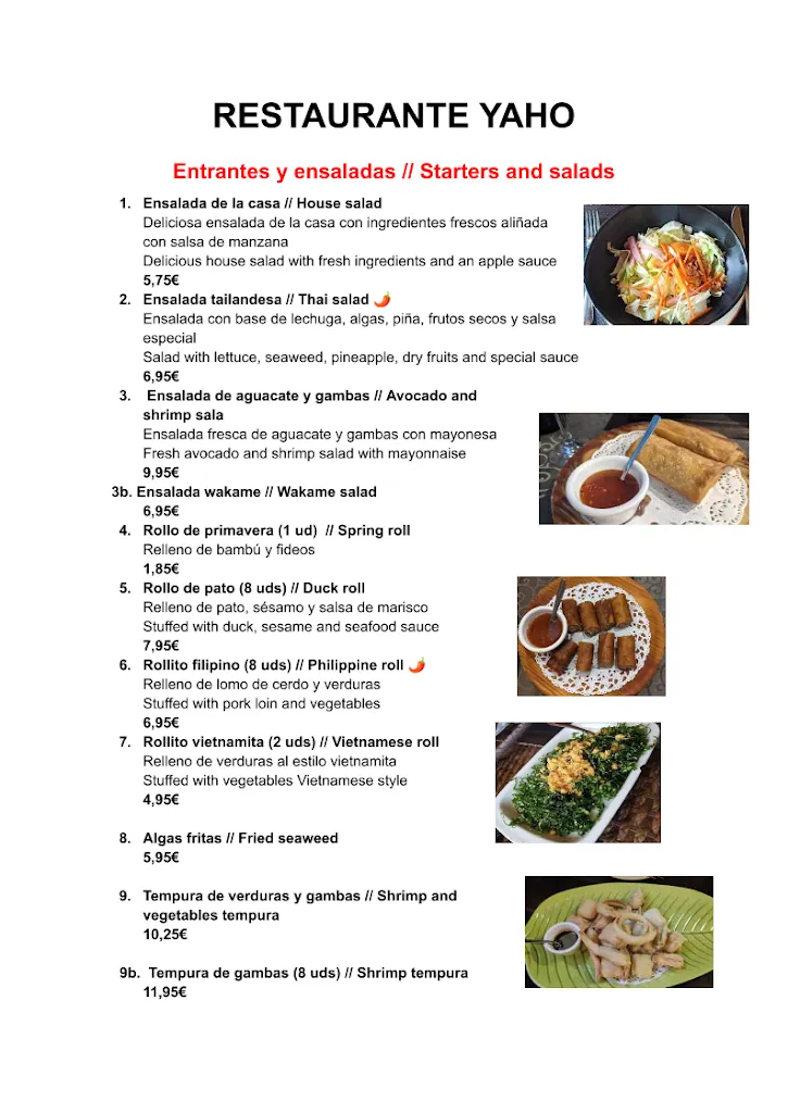 Menu_RESTAURANTE YAHO Sant Joan d'Alacant_Sant Joan dAlacant_image_1