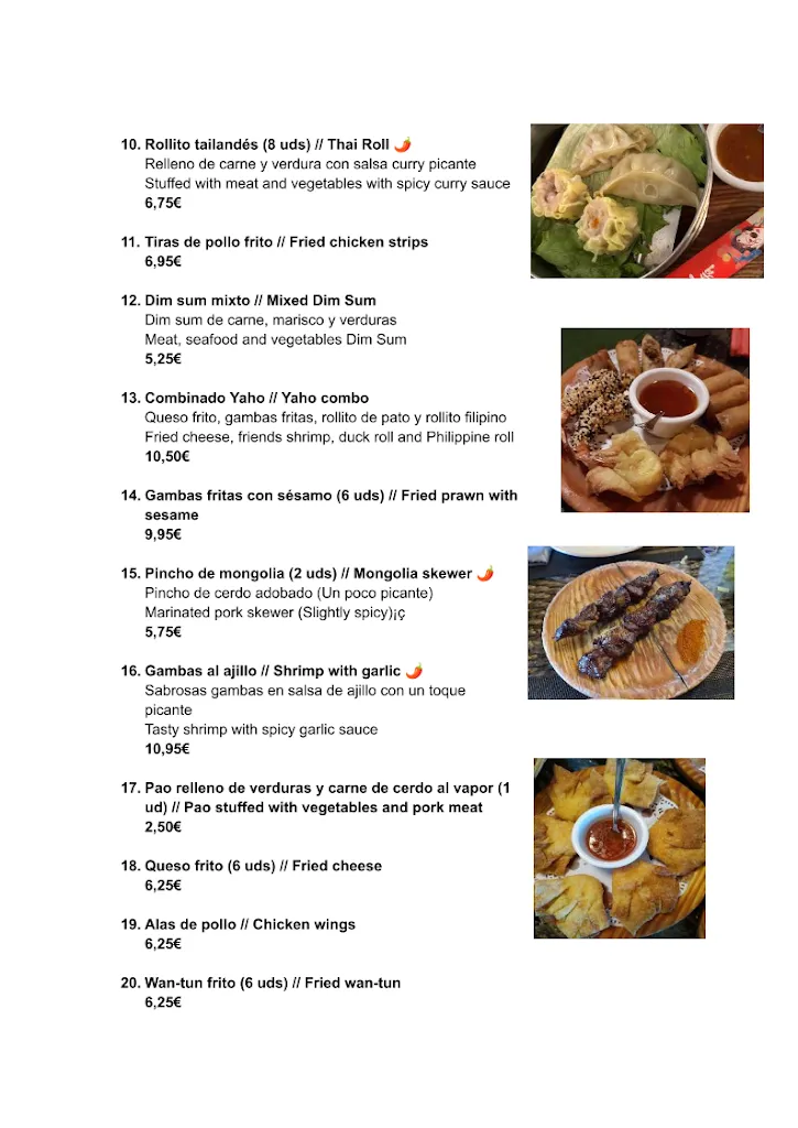 Menu_RESTAURANTE YAHO Sant Joan d'Alacant_Sant Joan dAlacant_image_3